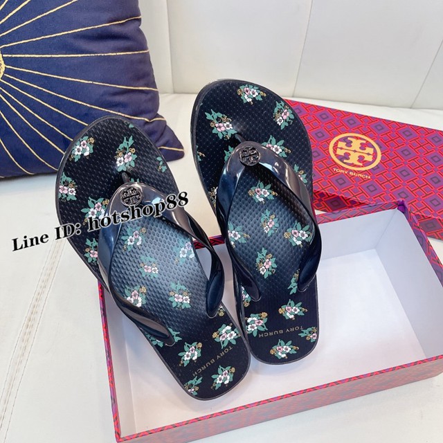 TORY BURCH2021年夏季新款女款坡跟人字拖TB官方春夏季主打款女士人字拖 dx2382